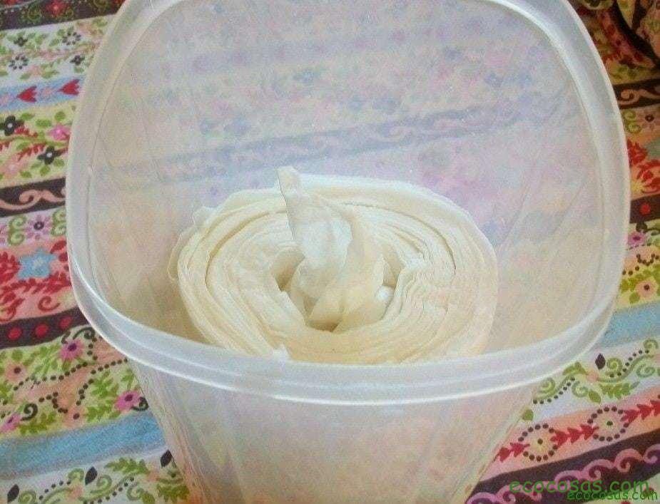 Toallitas húmedas, hechas en casa baratas y ecológicas 3